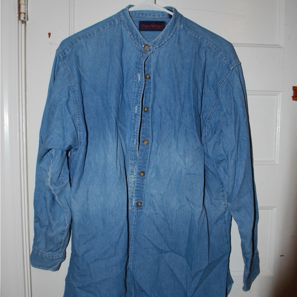 Blue Denim Button-Up Dress
